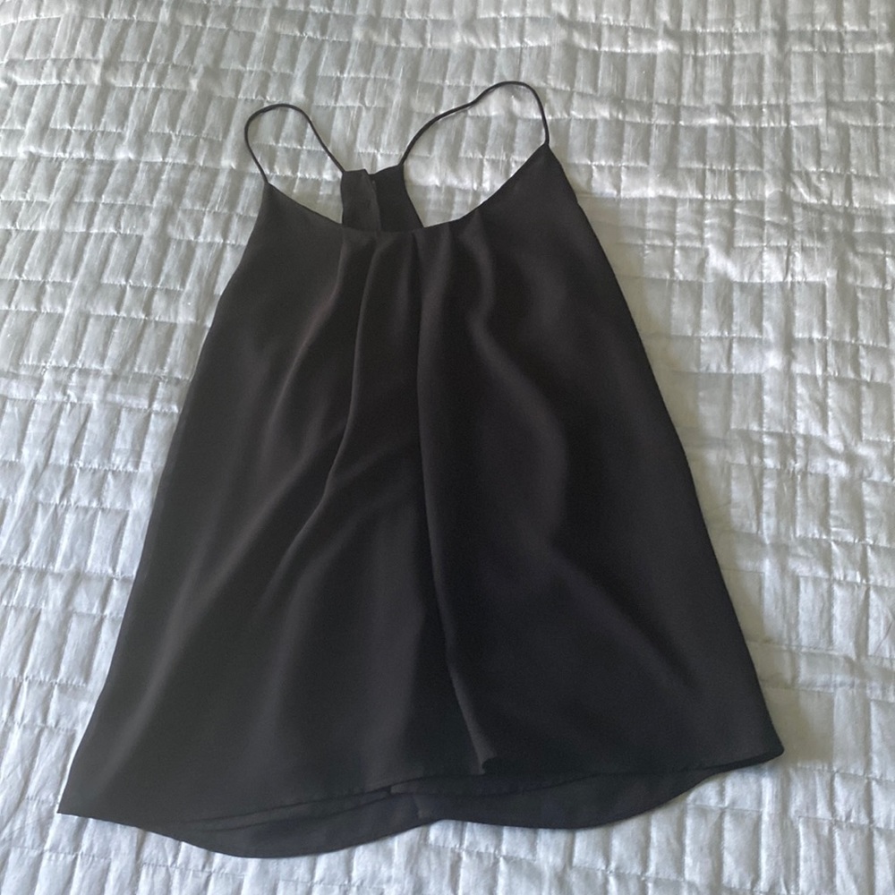 Naked zebra black tank top